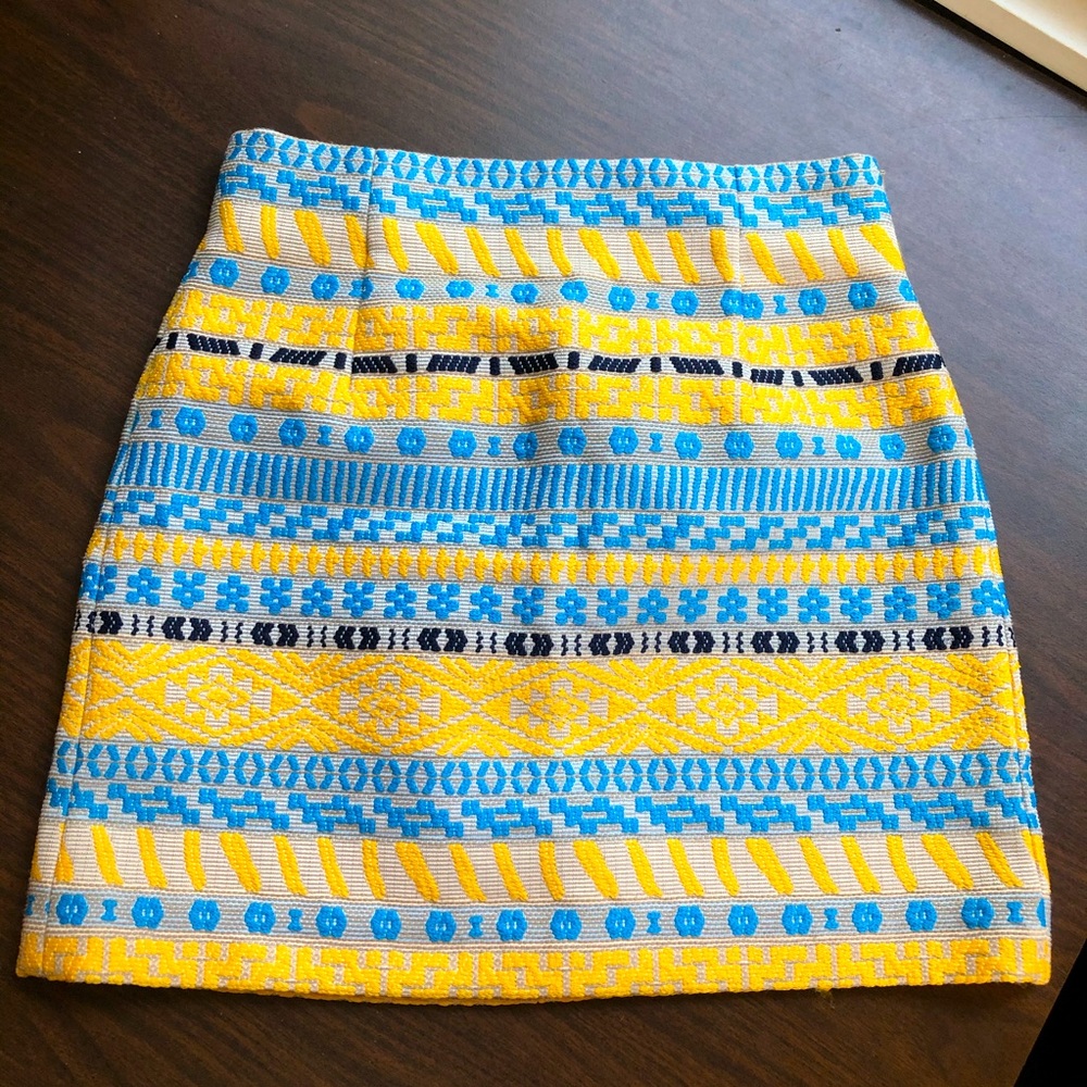 Zara Embroidered Tribal Print Skirt
